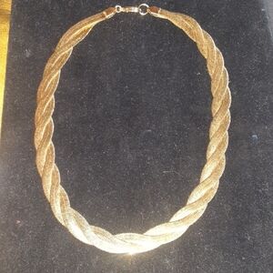 Avon Elegant Gold Tone Braided Necklace